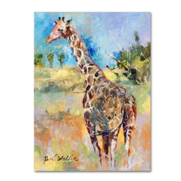 Richard Wallich 'Giraffe' Canvas Art, 35x47, Trademark Fine Art, Mfr#: ALI5878-C3547GG
